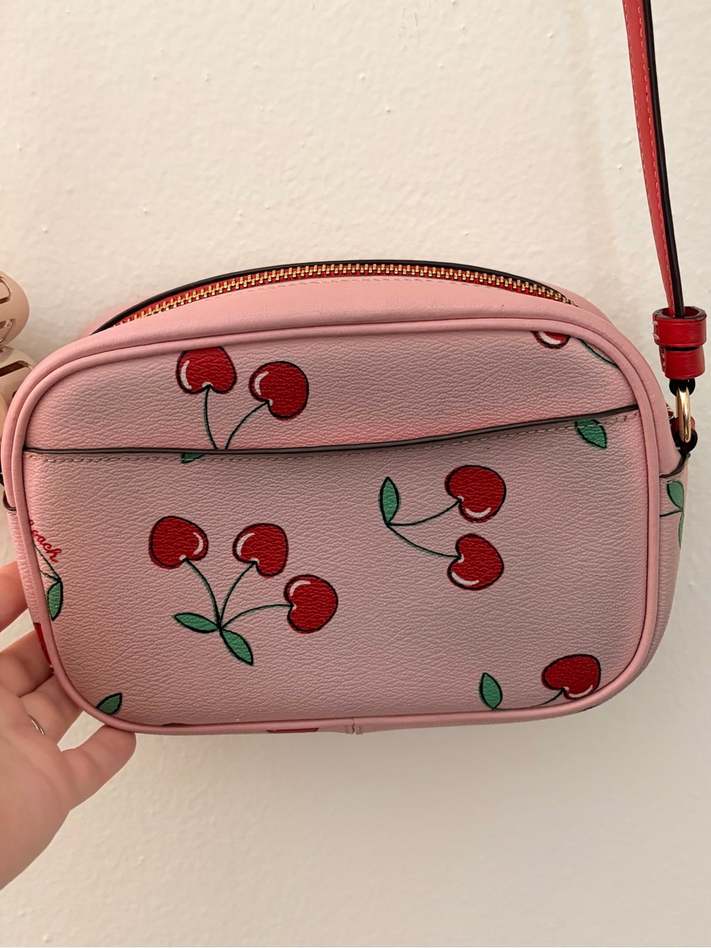 Coach Jamie Pink Cherry Crossbody Camera Bag - Picture 4 of 6